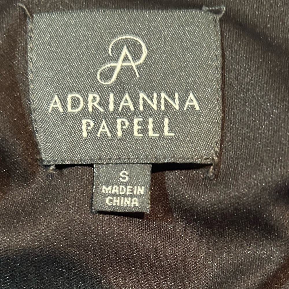 Adrianna Papell Asymmetrical Draped Flowing Dress in Black Size S - Picture 10 of 15